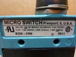 Micro Switch Limit Switch BZE6 2RN #31086  