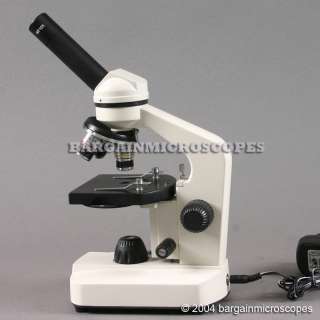   light microscope for use with viewing biological specimens on slides