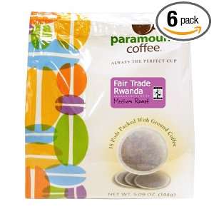 Paramount Coffee, Fair Trade Rwanda Ground Coffee, 18 Count Pods (Pack 
