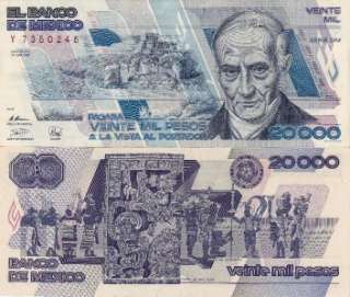 Mexico $ 20,000 Pesos Quintana Roo Mar 28,1989 Y7350246  