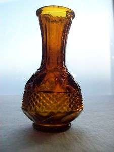 Old Italian Glass XOXO Miniature Vase Brown Glass 4  