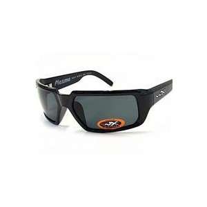  Wiley X Plazma Sunglasses Gloss Black Frame with Polarized 