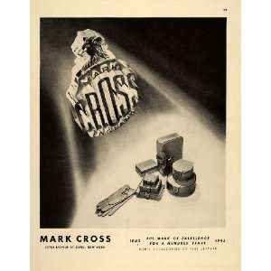 1945 Ad Mark Cross Men Gloves Leather Goods Accessories   Original 