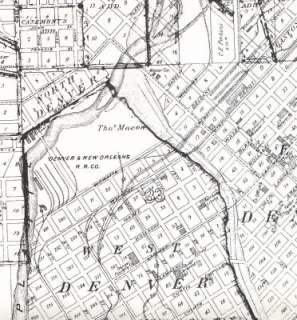 Double sided Colorado Map~~~Denver 1895~~Leadville 1913  