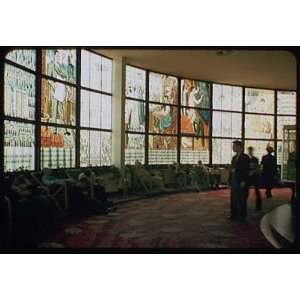  Photo Worlds Fair. Window panels with illustrations and 