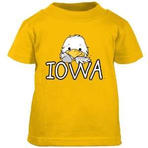  Iowa Hawkeyes Gold Infant Mascot T shirt Sports 