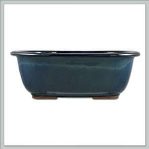   Ceramic Bonsai Pot  Japanese Houtoku Teal Blue Patio, Lawn & Garden