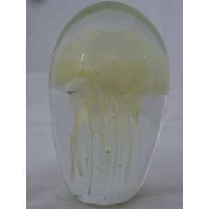  Jellyfish Paperweight Color Light Yellow 4.5 (Glow in Dark)   Jelly 