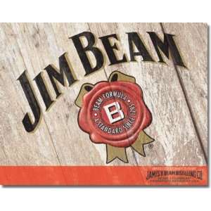  Jim Beam Tin Sign Woodcut