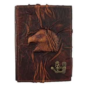   Eagle on a Brown Handmade Leather Bound Journal LO104