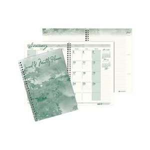  Monthly Planner/Journal, Ruled, 7 x 10, Green, 2012