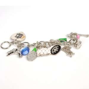  Juicy Couture Silver Charm Bracelet Wrist Chain Health 