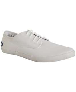 Fred Perry white twill Foxx sneakers