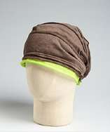 Grace Hats brown and lime tiered