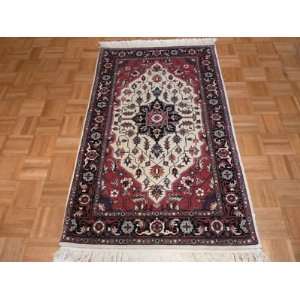   HAND KNOTTED KASHAN RUG DESIGN 100% WOOL IVORY/BLACK 