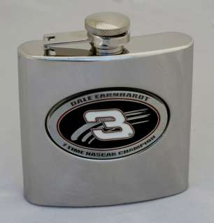 Dale Earnhardt #3 NASCAR Hip Flask 6 oz Stainless  