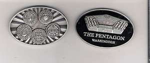   COIN THE PENTAGON OVAL RARE AWESOME WASHINGTON DC ALL FORCES ARMY NAVY