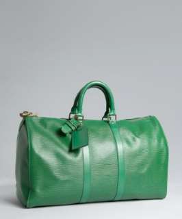 Louis Vuitton green Epi leather Keepall 45 bag   