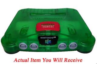 NINTENDO n64 Jungle Green System WITH 2 CONTROLLER NEW Expansion Pak 1 