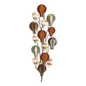   Balloon Voyage Metal Wall Art Sculpture Big 61h, 21w