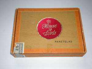 Vintage House of Lords Cigar Paper Box Panetelas Claro  