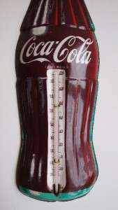 Vintage COCA COLA Thermometer Bottle ROBERTSON 1950s Coke Advertising 