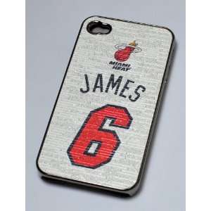  Basketball Hard Case for Apple iPhone 4 4G  NBA HEAT 6 LEBRON 