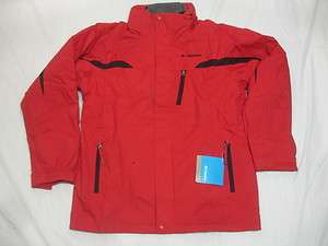 Columbia Mens Ski 3 1 Jacket Coat Criterion Parka Interchange Red 
