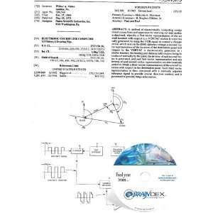    NEW Patent CD for ELECTRONIC COURSE LINE COMPUTER 