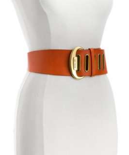 MICHAEL Michael Kors orange leather tapered wide belt   up to 