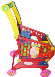   Toys Supermarket Mini Trolley Handcart Shopping Cart Free Plastic Food