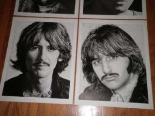   Set of 4 Litho Posters SIGNED Flori COA McCartney Lennon Ringo  