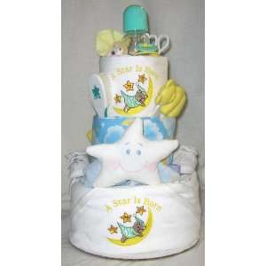  3 Tier A Star is Born Baby Diaper Cake Baby