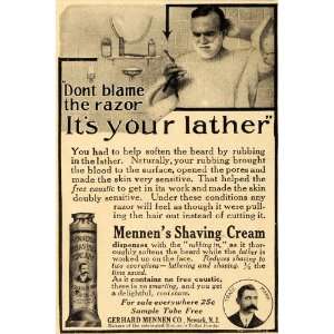  1913 Ad Mennens Shaving Cream Lather Razor Tube Men 