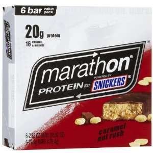 Snickers Marathon Protein Caramel Nut Rush Bars, 6 ct