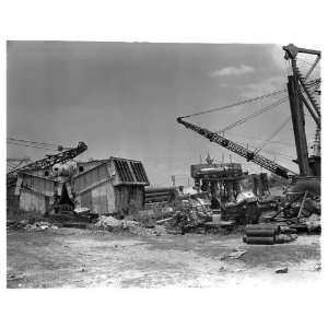  Photo Industrial salvage. Marine iron and steel scrap 