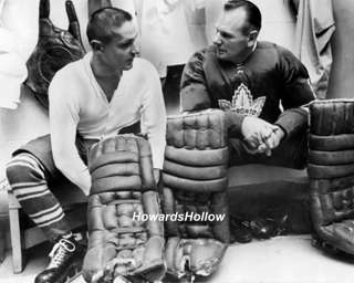 Photo   Goaltenders, Terry Sawchuk and Johnny Bower, Toronto Maple 