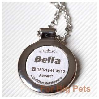 For Big Pets Double Side Engraved Pet Dog Name ID Tags  