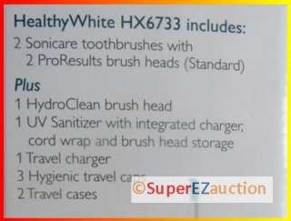 Philips Sonicare HealthyWhite POWER Toothbrush HX6733  