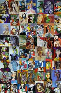 montage of paintings of pablo picasso montages are printed on 