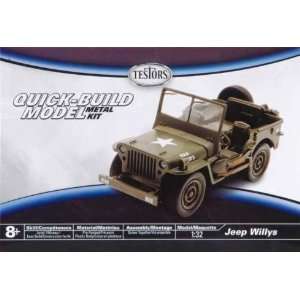    Jeep Willys Quick Build Army Model 132 Scale Toys & Games