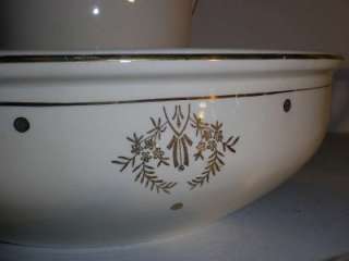 antique boch freres wash set, pitcher chamber pot, bowl etc 6pc  