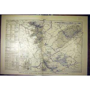  1916 Map Mines Metallurgy Lorraine Sarre Mining French 