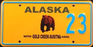 ALASKA ** SUSITNA NATION TRIBE   WILDLIFE BEAR ** License Plate 