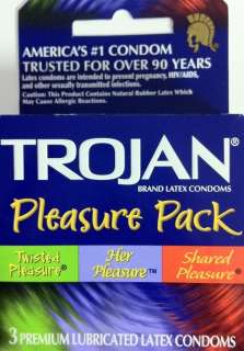 TROJAN PLEASURE PACK TWISTED HER SHARED CONDOMS 3 PACK  