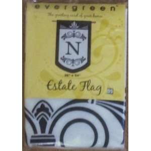  Evergreen Estate Flag   Regalia Monogram N Patio, Lawn & Garden