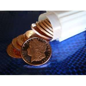   Copper (.999) Bullion Rounds Morgan Design Roll of 20 