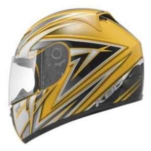    KBC VR 1X YEL_BLK LG MOTORCYCLE Full Face Helmet Automotive