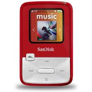   Clip Zip 4GB Red (Digital Media Players)  Players & Accessories