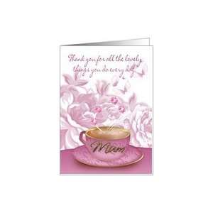  Mum   Mothers Day Card With Tea And Flowers Card Health 